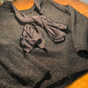 Lands' End Brown and Gold Sweater